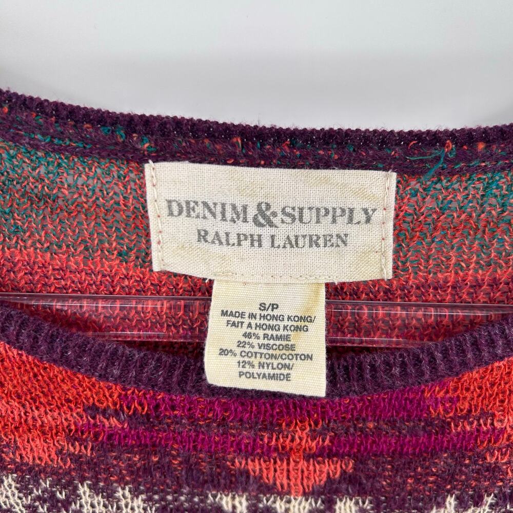 Denim & Supply Ralph Lauren Aztec Southwestern Knit Sweater Womens Size Small - Picture 6 of 11